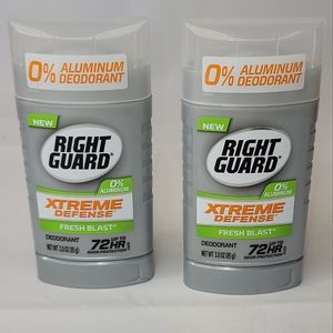 2 Right Guard Xtreme Defense Fresh Blast Antipersp